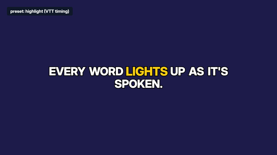 A frame rendered from examples/subtitles